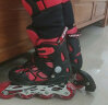 美洲狮（COUGAR）溜冰鞋儿童闪光轮滑鞋男女滑冰旱冰鞋全套装 欧盟品质 黑红单闪套装 M(可调31-36码) 晒单实拍图