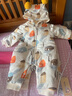 博睿恩男女宝宝连体衣婴儿衣服秋冬季爬服夹棉连帽加厚新生儿外出服 小房子米白 59cm 实拍图