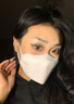 万宝绿kn95口罩立体3d透气柳叶型成人口罩独立装高颜值女白色鱼嘴型口罩 出口品质【波浪型-莫兰迪六色混装30只】独立装 实拍图