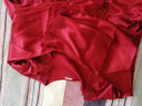 一米画纱仿 真丝睡衣女春秋吊带睡裙夏天冰丝睡袍女士性感桑蚕丝丝绸套装 酒红 L 实拍图