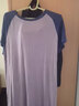 米嘟尔夏季新品女士莫代尔短袖睡裙长裙薄款休闲加大码可外穿睡衣家居裙 香芋紫(拼色NEW裙) XL 适合120到160斤左右 实拍图