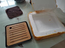 凝雅 陶瓷简约日式储水干泡盘家用办公茶盘迷你竹制现代功夫茶具托盘 四方盘禅风黑(小号21*21) 实拍图