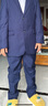 罗蒙儿童西装套装帅气男童花童主持人礼服男孩钢琴演出服 藏青色 170 实拍图