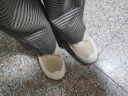 蓓蒂丹洛（PEDIDNRO）轻奢品牌单鞋女2023夏季新款舒适镂空透气妈妈鞋真皮坡跟女鞋 米白色 35 晒单实拍图