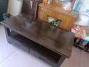 尊鲨 全实木茶几中式茶桌客厅家具双层带抽屉多功能长方形办公室茶台 120*60*50带抽 仿古色 实拍图