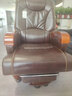名流都市真皮老板椅豪华商务按摩大班座椅实木办公室可躺坐椅家用电脑转椅 10轮咖啡色-头层牛皮+搁脚 固定扶手 尼龙脚 实拍图