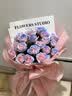 幽客玉品鲜花速递碎冰蓝玫瑰花表白送女友老婆生日礼物全国同城配送 19朵凡尔赛复古红玫瑰花束 实拍图