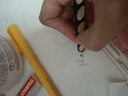 思笔乐德国进口洞洞铅笔粗三角杆易握322洞洞笔儿童正姿一年级铅笔HB小学生铅笔 5支装彩色杆(右手) 实拍图
