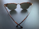雷朋（RayBan）太阳镜派对达人系列半框墨镜潮流方形男女款时尚眼镜0RB3016 W0366玳瑁色镜框绿色经典镜片 尺寸51 实拍图