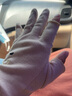 奕卬手套女薄款棉质防晒开车骑行防滑护手吸汗纯棉透气短款夏季半指春 小熊露两指-卡其 实拍图