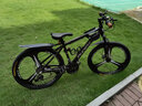凤凰（Phoenix）全轴承山地自行车学生成人男女禧玛诺变速碟刹越野赛车青少年单车 黑色/三刀/线碟/铝合金车架 26英寸（身高160-180左右） 21速禧玛诺变速+可锁死前叉 实拍图