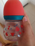 日康（rikang）吸管奶瓶 新生婴儿玻璃奶瓶 宝宝宽口径带吸管手柄 N1019玻璃小奶瓶 140ml 【红色】 实拍图