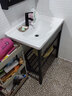 阔宅小户型简易洗脸盆家用阳台浴室洗手盆落地式卫生间陶瓷一体洗漱台 7148盆+支架下水+龙头 实拍图