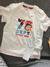 Classic Teddy儿童短袖男童T恤女童上衣夏季新款童装宝宝衣服半袖夏装1 棒球帽子熊同色插肩杏黄 90 实拍图