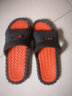 帅貅2020新款拖鞋男夏防滑室内居家时尚浴室情侣家居按摩外穿凉拖鞋男 黑橙9859 42 （42-43） 实拍图