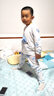 小素材儿童睡衣夏季薄款宝宝衣服套装竹纤维空调服春秋家居服男童女童 阳光宝贝套头蓝 140 实拍图