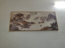 酣墨香客厅装饰画新中式挂画山水画办公室画沙发背景画风景画靠山图壁画 AM101【海纳百川】 160x70cm 金框(铝合金框+油画布) 实拍图