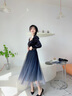 EP雅莹[星空纱裙]女装 高腰流光纱裙半身裙秋装商场同款3499Z 灰色 M 实拍图