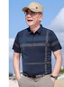 宝财羊爸爸夏装冰丝短袖t恤男高端格纹polo衫中老年人上衣服父亲节礼物 实拍图