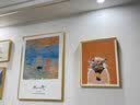 莫小邪莫奈客厅装饰画北欧风小众组合壁画原木风沙发背景墙挂画北欧抽象 莫小邪2842 小组合五联画9㎜布纹膜黑边 实拍图