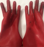 双安牌低压绝缘手套500V 00级电工带电作业乳胶绝缘手套2.5KV  电工手套 红色 实拍图