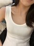 TINGE2件工字棉背心女磨毛无袖打底衫吊带百搭美背打底无袖内衣 2件薄【经典黑+经典黑】 S 【155cm 70-90斤】 实拍图