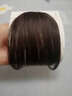 问（wen）真发空气刘海假发片女自然隐形修脸假发片超薄无痕假刘海带鬓角 全手织-有鬓角-深棕色 实拍图