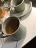 汝道 描金汝窑办公杯可养开片带过滤手柄陶瓷茶杯办公室泡茶杯茶水分离杯个人杯定制礼盒装 汝窑龙雀杯四件套450ml 实拍图