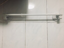 毛巾架免打孔 浴室卫生间浴巾架 毛巾杆吸壁式置物挂架壁挂 白色+黑色【2个装】 实拍图