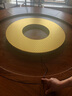 森林信达 金属钢制电动餐桌转盘旋转底座转轴机芯遥控式自动圆形玻璃转台 金色空心 -金属钢制80cm 实拍图