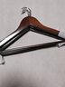 三特实木衣架无痕衣服挂架挂衣架木质衣服撑子防肩角防滑衣架家用木头 复古扁钩男款 10个 实拍图