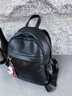 viney牛皮双肩包女新款时尚旅行包百搭大容量背包学院风书包生日礼物 【黑色】送老婆女朋友高级感实用轻奢休闲通勤大包 实拍图