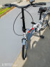永久折叠自行车20英寸非变速男女式成人学生儿童城市通勤单车 白红 实拍图