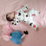 蜓籽（tingzi）新生婴儿连体衣春秋满月长袖无骨绑带女童睡衣宝宝爬服纯棉睡衣 蓝熊头 66cm 实拍图