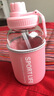 博港佳玻璃杯大容量水杯男士耐热单层便携泡茶杯子女创意简约学生潮流 粉色700ml（杯套+杯刷+吸管 实拍图