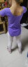 艾舞戈儿童舞蹈服夏季女童芭蕾舞裙练功服幼儿园宝宝表演棉裙考级舞蹈 紫罗兰-短袖-后背蝴蝶 120 实拍图