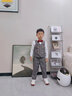 衣诺坊儿童西服马甲套装男童演出服灰色礼服 高级灰：马甲套装 120CM 实拍图
