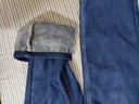 花花公子（PLAYBOY）牛仔裤男夏季新款休闲裤子修身弹力直筒修身长裤男士裤子休闲裤 8002蓝色（加绒） 31 2尺4 实拍图