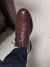 奥康（Aokang）男鞋牛皮皮鞋男士商务正装圆头系带低帮鞋子 棕色（偏大一码） 42 实拍图