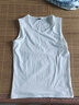 简束 背心男夏纯色棉质v领宽肩运动背心修身紧身打底汗衫男士无袖t恤 白色+花灰（两件装） XL （70kg左右） 实拍图