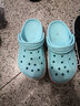 crocs卡骆驰洞洞鞋贝雅卡骆班轻便耐磨一脚蹬休闲鞋|205089 石板灰/青柠绿-0GX 36 /37(220mm) 实拍图