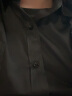 卡帝乐鳄鱼衬衫男秋季纯色休闲长袖衬衫商务百搭白衬衣男 黑色 3XL 实拍图