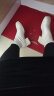 达芙妮（DAPHNE）短靴女单靴秋季法式2023新款粗跟中跟英伦风百搭品牌女靴子 米白色 38标准码 实拍图