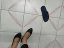 黑色皮鞋女工作鞋舒适软底夏季透气坡跟职业正装鞋女学生面试单鞋 8632尖圆头3cm 38 实拍图