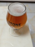 利比STONE美国巨石精酿啤酒杯IPA品脱杯高脚郁金香杯美式品脱杯玻璃杯 黑标郁金香啤酒杯 450ml 1只 实拍图
