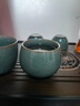 祥业哥窑主人杯单杯可养喝功夫茶杯家用陶瓷茶具个人品茗杯茶盏汝窑 主人杯-粗陶铁锈螺纹蛋型杯 实拍图