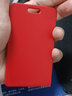 卡富仕（cardfuss） 推合滑盖卡套配易拉扣伸缩挂绳胸牌吊牌挂脖厂牌IC门禁卡套胸卡套外壳保护套 T3红色横 1个 实拍图