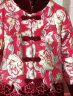 奉孝中老年人冬装棉服女加绒棉袄妈妈装棉衣加厚奶奶衣服老人冬季外套 砖红花 5XL（建议160-175斤） 实拍图