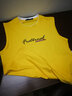 汉角 背心男无袖夏季纯棉砍袖运动健身修身汗衫男装弹力坎肩t上衣服恤 5624黄色 XL/175【120-135斤】 实拍图