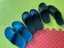 龙二猫防静电拖鞋女男士无尘室内车间工厂用软底厚底防滑耐磨蓝色工作鞋 PVC款拖鞋（此款码数偏小1-2码） 38码 实拍图